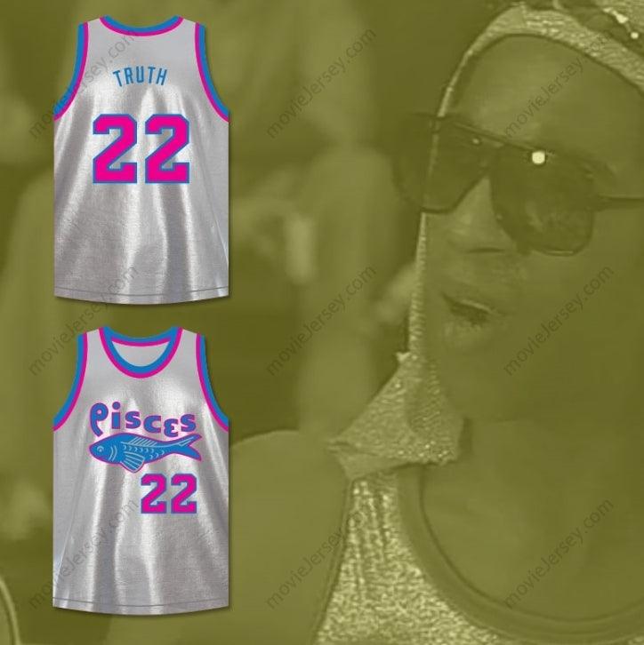 CUSTOM ANY Name Number JAMAL MALIK TRUTH 22  PISCES BASKETBALL JERSEY THE FISH THAT SAVED  Top Stitched S-6XL