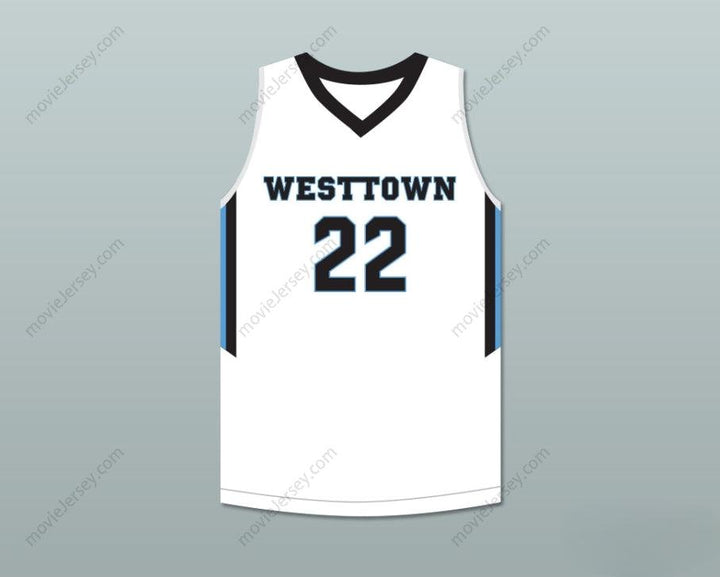 CUSTOM ANY Name Number CAM REDDISH 22 WESTTOWN SCHOOL MOOSE WHITE BASKETBALL JERSEY 2 Top Stitched S-6XL