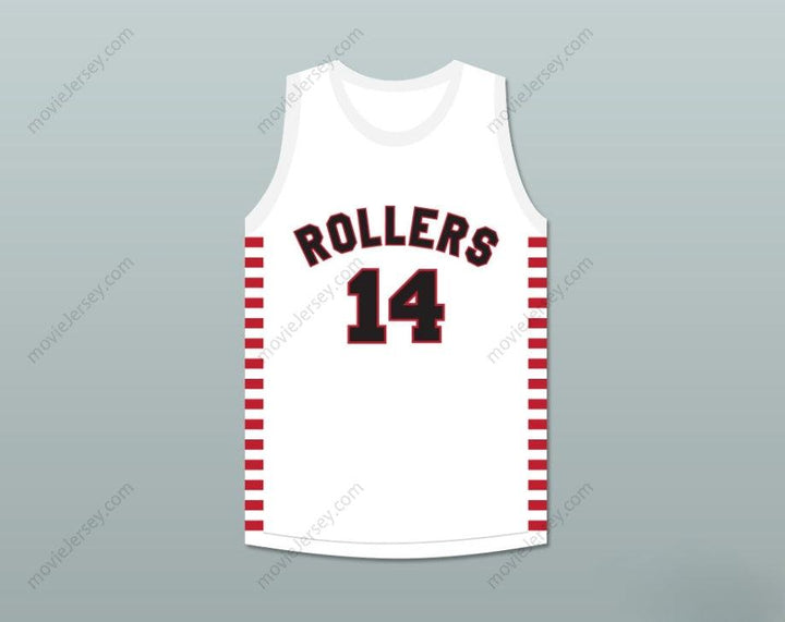 CUSTOM ANY Name Number GEORGE NOSTRAND 14 PROVIDENCE STEAMROLLERS WHITE BASKETBALL JERSEY 1 Top Stitched S-6XL