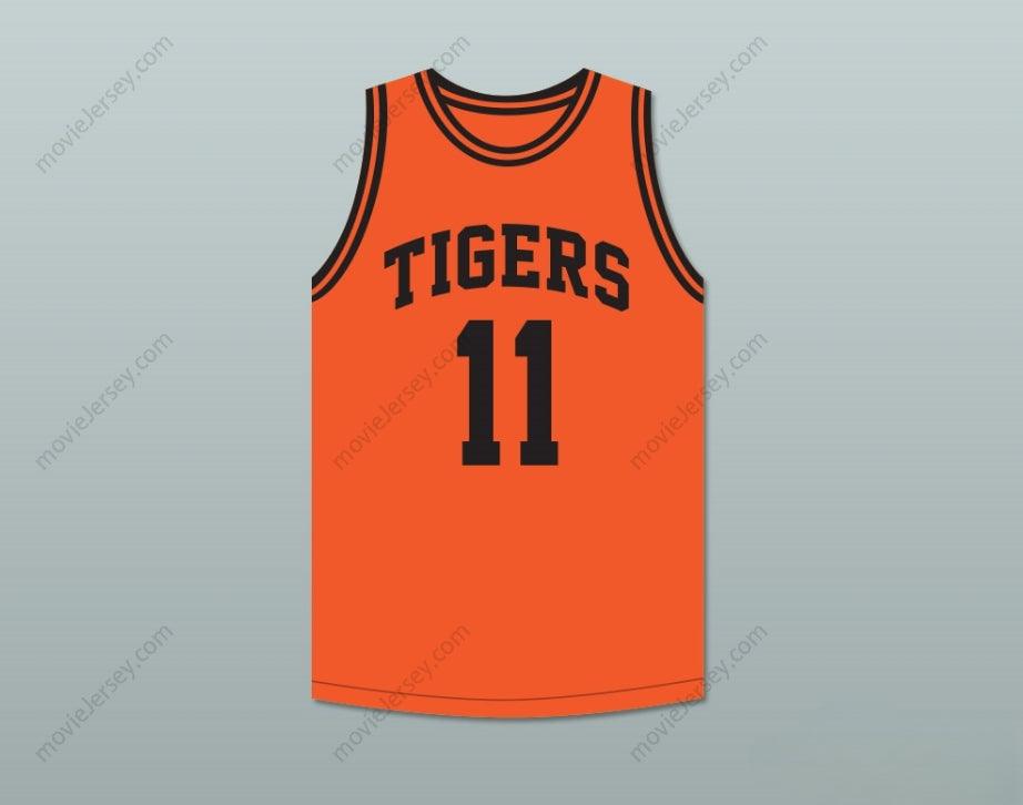 CUSTOM ANY Name Number  DETLEF SCHREMPF 11  HIGH SCHOOL TIGERS ORANGE BASKETBALL JERSEY 2 Top Stitched S-6XL