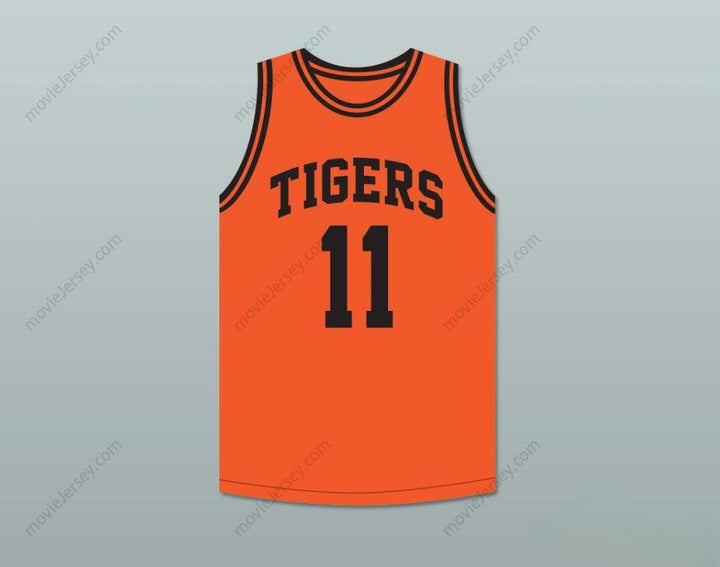 CUSTOM ANY Name Number  DETLEF SCHREMPF 11  HIGH SCHOOL TIGERS ORANGE BASKETBALL JERSEY 2 Top Stitched S-6XL