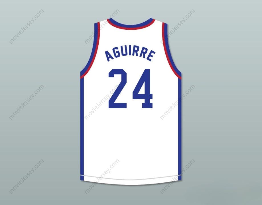 CUSTOM ANY Name Number MARK AGUIRRE 24 LARRY'S GAME WHITE BASKETBALL JERSEY 1988 CHARITY EVENT Top Stitched S-6XL