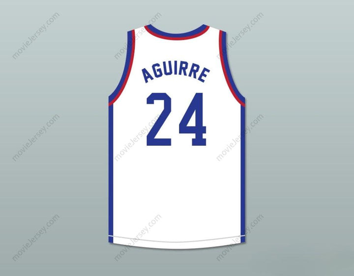 CUSTOM ANY Name Number MARK AGUIRRE 24 LARRY'S GAME WHITE BASKETBALL JERSEY 1988 CHARITY EVENT Top Stitched S-6XL