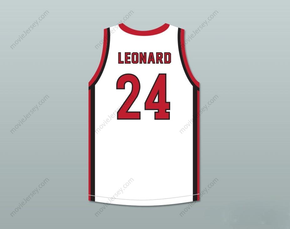 CUSTOM ANY Name Number KAWHI LEONARD 24 MARTIN LUTHER KING HIGH SCHOOL  WHITE BASKETBALL JERSEY 2 Top Stitched S-6XL