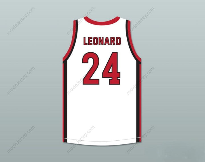 CUSTOM ANY Name Number KAWHI LEONARD 24 MARTIN LUTHER KING HIGH SCHOOL  WHITE BASKETBALL JERSEY 2 Top Stitched S-6XL