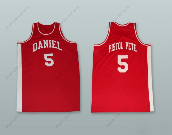 CUSTOM ANY Name Number PISTOL PETE MARAVICH 5 DANIEL HIGH SCHOOL BASKETBALL JERSEY Top Stitched S-6XL