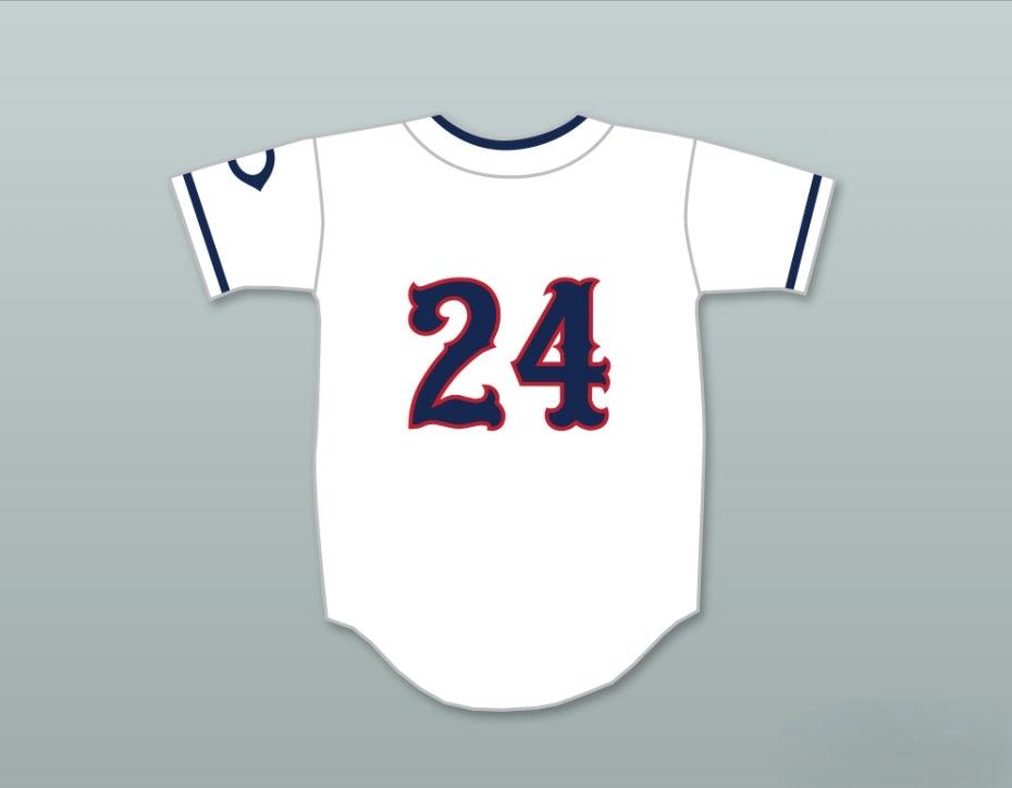 Custom Any Name Number BRANDON NIMMO 24  POST SIX WHITE BASEBALL JERSEY 1 Top Stitched S-6XL