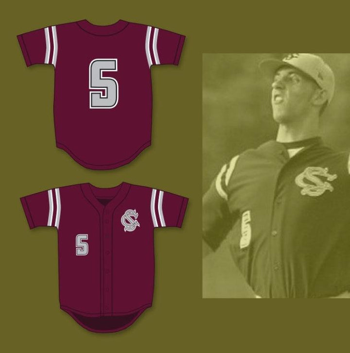 Custom Any Name Number MADISON BUMGARNER 5   HIGH SCHOOL SPARTANS MAROON BASEBALL JERSEY 1 Top Stitched S-6XL