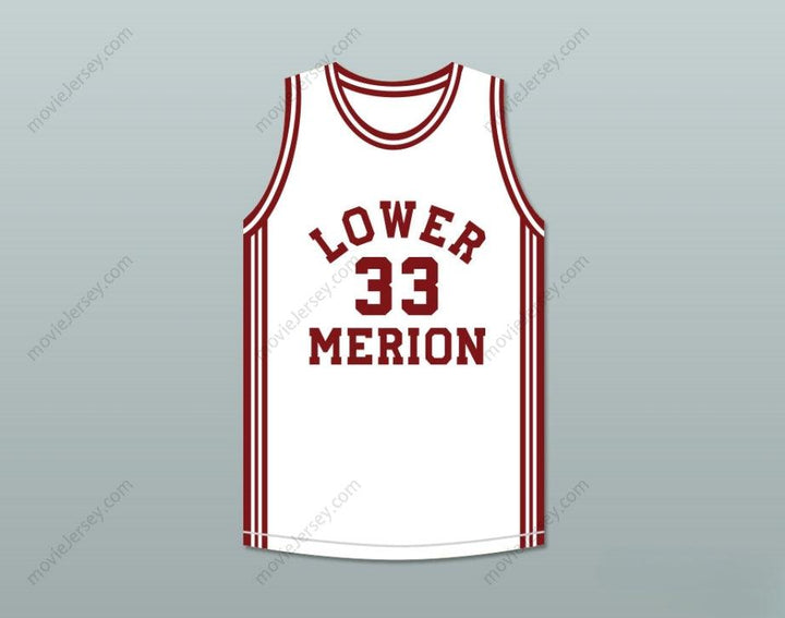 CUSTOM ANY Name Number  BRYANT 33 LOWER MERION HIGH SCHOOL ACES WHITE BASKETBALL JERSEY 2 Top Stitched S-6XL