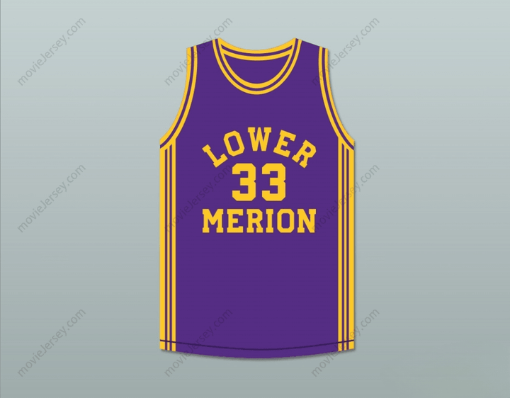 CUSTOM ANY Name Number  BRYANT 33 LOWER MERION HIGH SCHOOL ACES PURPLE BASKETBALL JERSEY 2 Top Stitched S-6XL