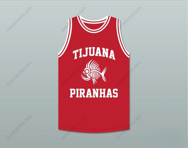 CUSTOM ANY Name Number ANDY GARCIA 12 TIJUANA PIRANHAS RED BASKETBALL JERSEY MEXICAN EXPANSION TEAM Top Stitched S-6XL
