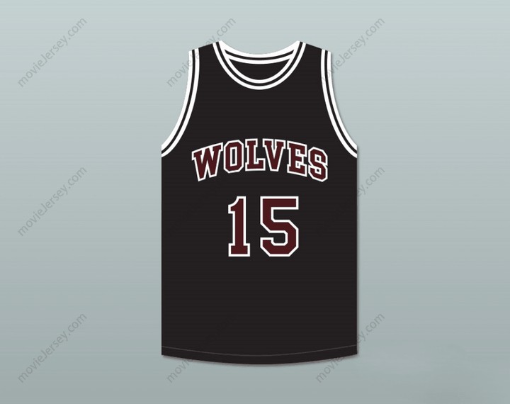 CUSTOM ANY Name Number ANTHONY KELLER 15  HIGH SCHOOL BLACK BASKETBALL JERSEY Top Stitched S-6XL