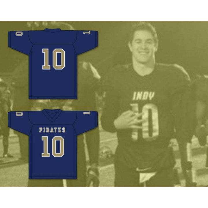 CUSTOM ANY Name Number DRAKE SMITH 10 INDEPENDENCE COMMUNITY COLLEGE PIRATES Football Jersey Top Stitched S-6XL