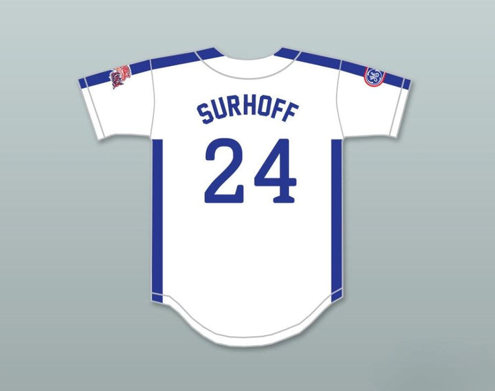 Custom Any Name Number B.J. SURHOFF 24 1984 USA TEAM WHITE BUTTON DOWN BASEBALL JERSEY Top Stitched S-6XL