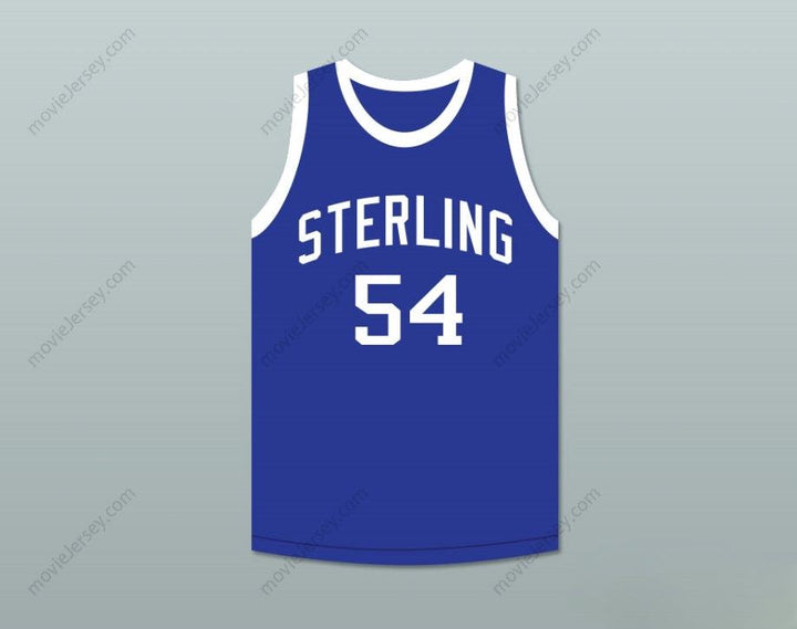 CUSTOM ANY Name Number CLYDE DREXLER 54 STERLING HIGH SCHOOL RAIDERS BLUE BASKETBALL JERSEY 1 Top Stitched S-6XL