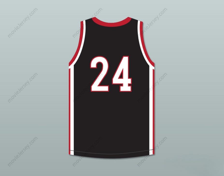 CUSTOM ANY Name Number KAWHI LEONARD 24 MARTIN LUTHER KING HIGH SCHOOL  BLACK BASKETBALL JERSEY 5 Top Stitched S-6XL
