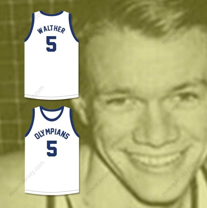CUSTOM ANY Name Number PAUL WALTHER 5  OLYMPIANS RETRO WHITE BASKETBALL JERSEY Top Stitched S-6XL