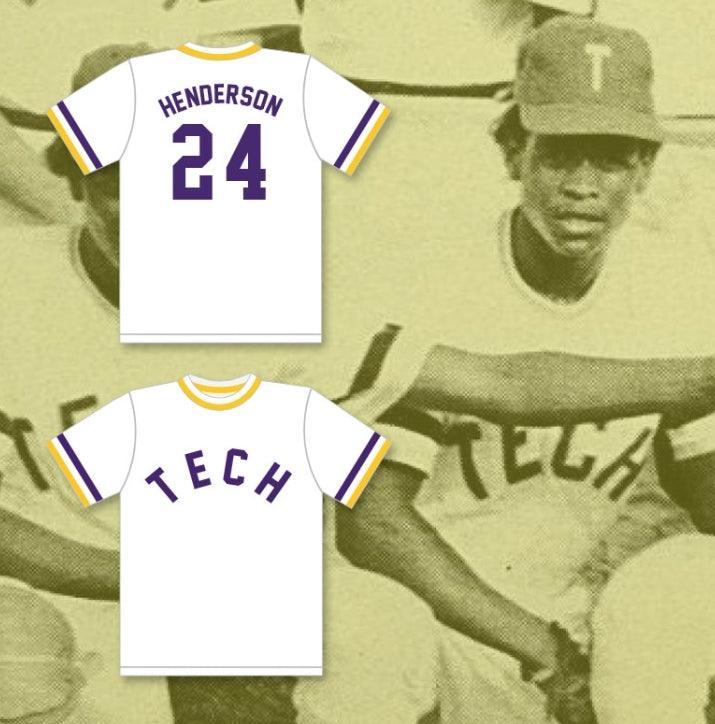 Custom Any Name Number RICKY HENDERSON 24  TECHNICAL HIGH SCHOOL BULLDOGS WHITE BASEBALL JERSEY 2 Top Stitched S-6XL