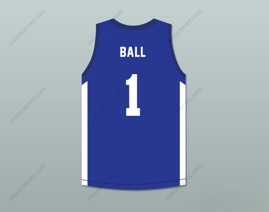 CUSTOM ANY Name Number LAMELO BALL 1 SPIRE BLUE BASKETBALL JERSEY Top Stitched S-6XL