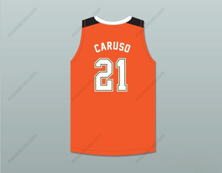 CUSTOM ANY Name Number ALEX CARUSO 21 TEXAS D1 AMBASSADORS  ORANGE BASKETBALL JERSEY 1 Top Stitched S-6XL