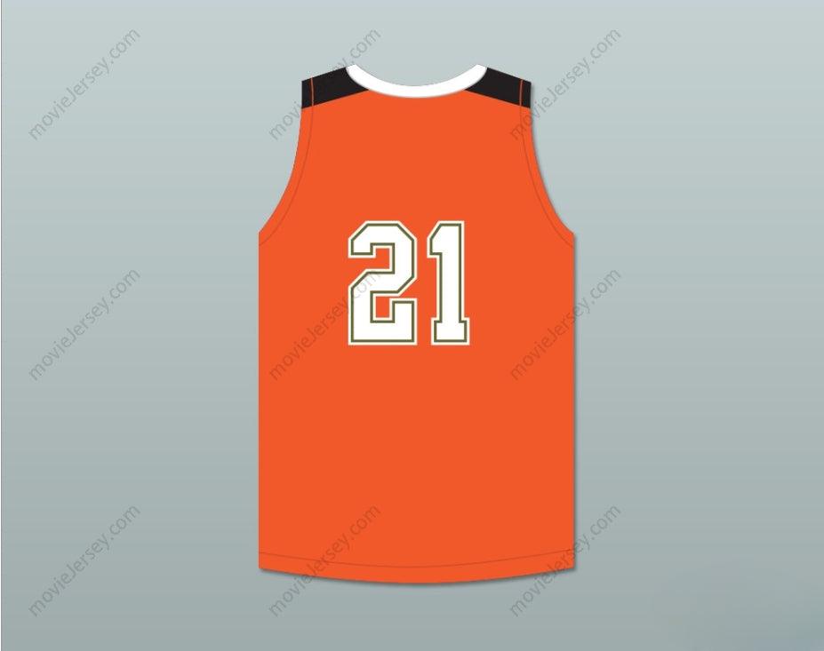 CUSTOM ANY Name Number PLAYER 21 TEXAS D1 AMBASSADORS  ORANGE BASKETBALL JERSEY 1 Top Stitched S-6XL