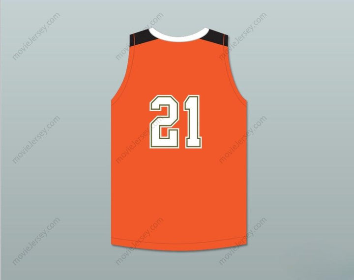 CUSTOM ANY Name Number PLAYER 21 TEXAS D1 AMBASSADORS  ORANGE BASKETBALL JERSEY 1 Top Stitched S-6XL
