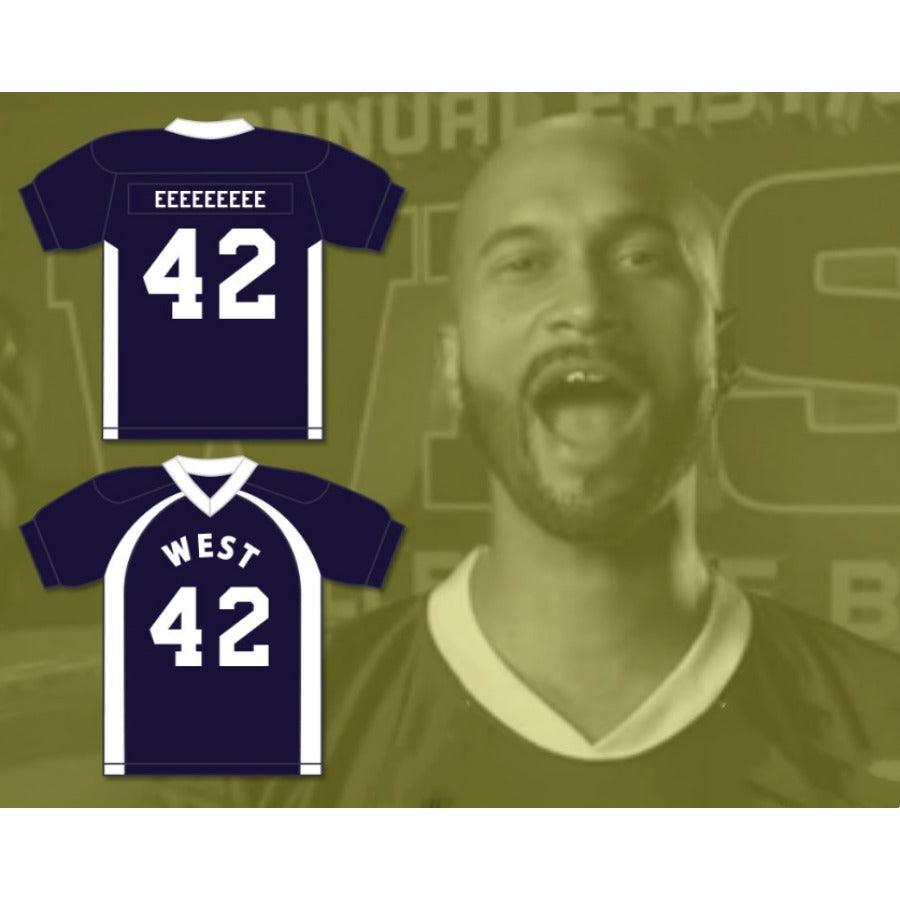 CUSTOM ANY Name Number WEST COLLEGE BOWL EEEE 42 FOOTBALL JERSEY KEY PEELE Top Stitched S-6XL