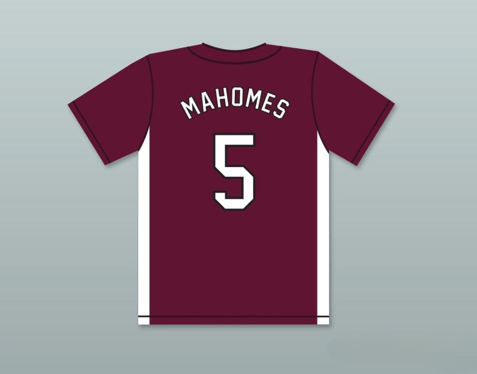 Custom Any Name Number PATRICK MAHOMES 5 WHITEHOUSE HIGH SCHOOL WILDCATS MAROON BASEBALL JERSEY 2 Top Stitched S-6XL