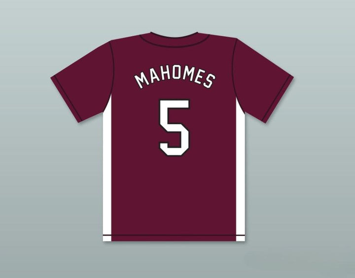Custom Any Name Number PATRICK MAHOMES 5 WHITEHOUSE HIGH SCHOOL WILDCATS MAROON BASEBALL JERSEY 2 Top Stitched S-6XL