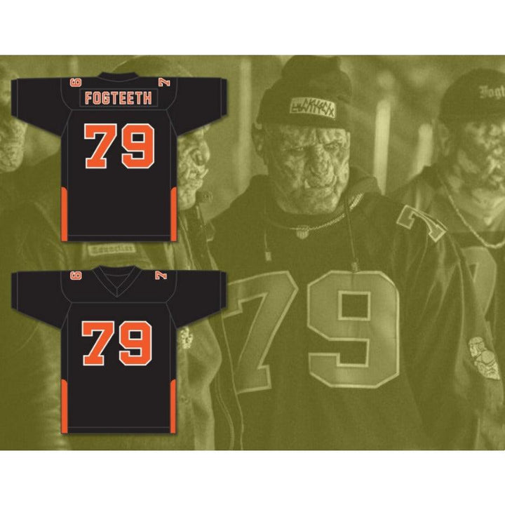 CUSTOM ANY Name Number ORC FOGTEETH 79  33 BLACK ORANGE Football Jersey Top Stitched S-6XL