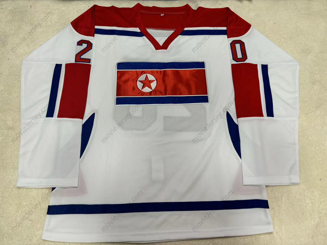Custom Any Name Number P. IL 20 NORTH KOREA INTERNATIONAL HOCKEY JERSEY Top Stitched S-6XL