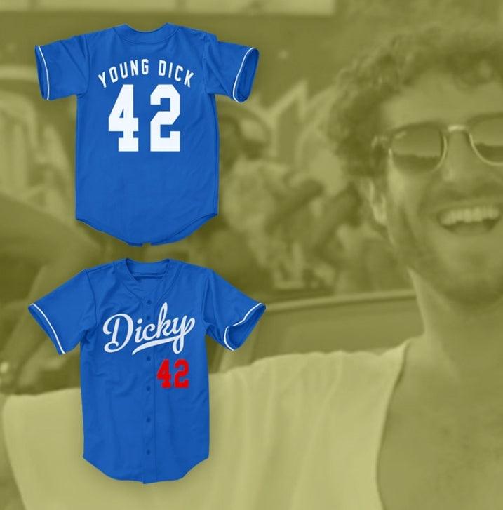 Custom Any Name Number LIL DICKY 42 BLUE BASEBALL JERSEY Top Stitched S-6XL
