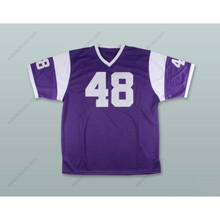 CUSTOM ANY Name Number GALE SAYERS 48 OMAHA CENTRAL HIGH SCHOOL EAGLES PURPLE FOOTBALL JERSEY Top Stitched S-6XL