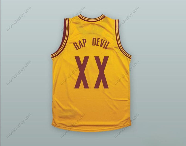 CUSTOM ANY Name Number MGK XX RAP DEVIL YELLOW BASKETBALL JERSEY Top Stitched S-6XL