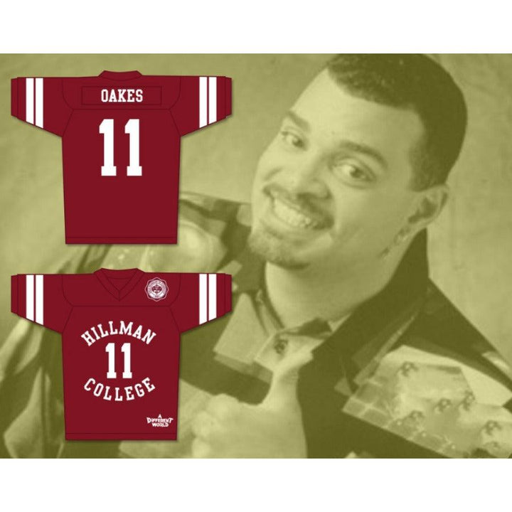 CUSTOM ANY Name Number WALTER OAKES 11 HILLMAN COLLEGE FOOTBALL JERSEY WITH EAGLE PATCH A DIFFERENT WORLD Top Stitched S-6XL