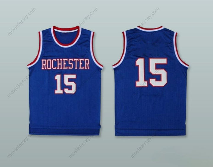 CUSTOM ANY Name Number ROCHESTER ROYALS 15 BLUE BASKETBALL JERSEY Top Stitched S-6XL