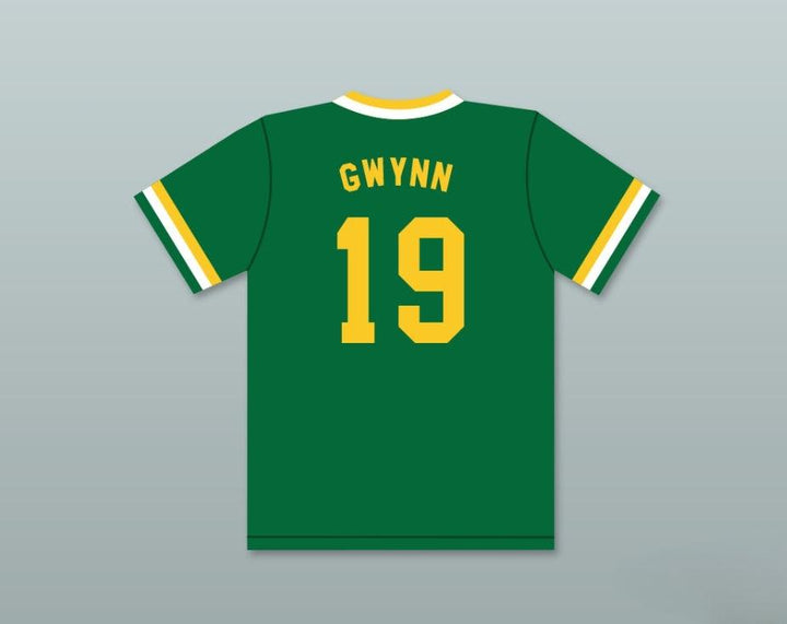 Custom Any Name Number TONY GWYNN 19   POLYTECHNIC HIGH SCHOOL JACKRABBITS GREEN BASEBALL JERSEY 2 Top Stitched S-6XL