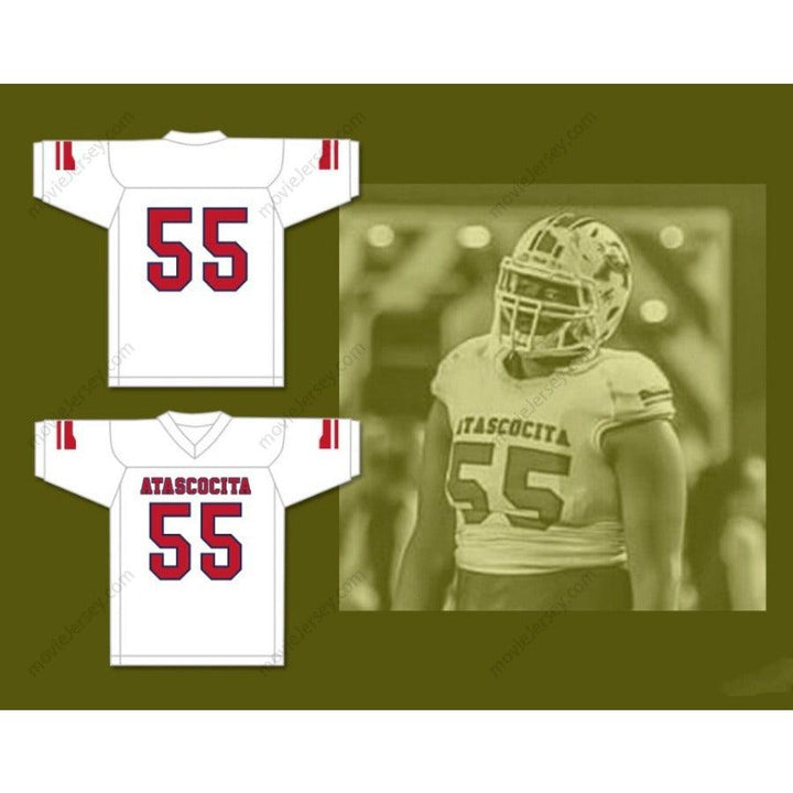 CUSTOM ANY Name Number KENYON GREEN 55 ATASCOCITA HIGH SCHOOL  Football Jersey Top Stitched S-6XL