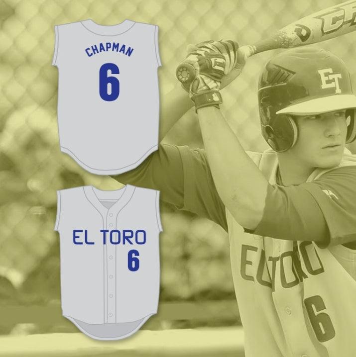Custom Any Name Number MATT CHAPMAN 6 EL TORO HIGH SCHOOL CHARGERS GRAY BASEBALL JERSEY 2 Top Stitched S-6XL