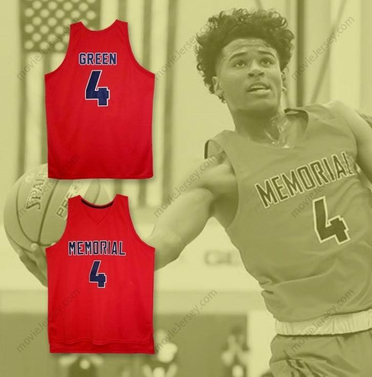 CUSTOM ANY Name Number JALEN GREEN 4 SAN JOAQUIN MEMORIAL HIGH SCHOOL PANTHERS RED BASKETBALL JERSEY Top Stitched S-6XL