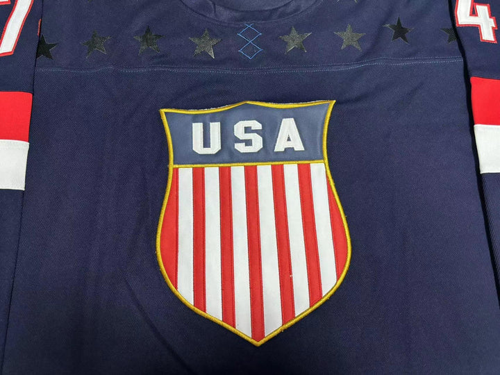 Custom Any Name Number T.J. OSHIE 74 USA NATIONAL TEAM HOCKEY JERSEY  Top Stitched S-6XL