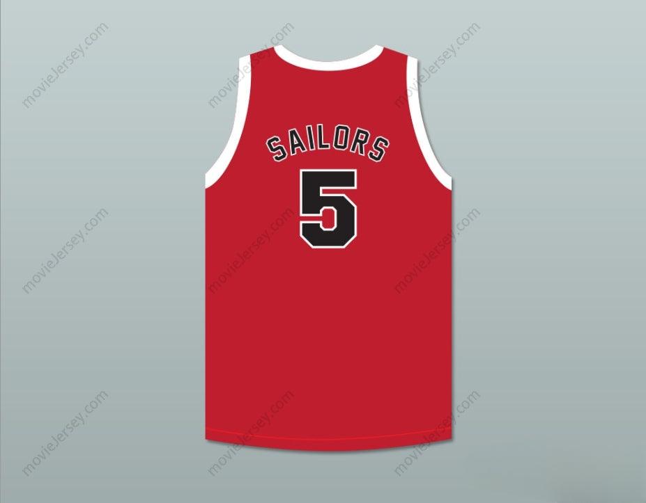 CUSTOM ANY Name Number KENNY SAILORS 5 PROVIDENCE STEAMROLLERS RED BASKETBALL JERSEY WITH PATCH Top Stitched S-6XL