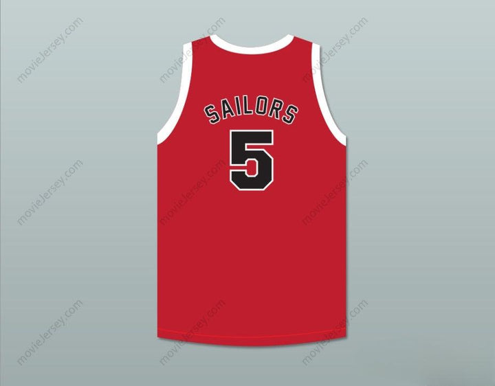 CUSTOM ANY Name Number KENNY SAILORS 5 PROVIDENCE STEAMROLLERS RED BASKETBALL JERSEY WITH PATCH Top Stitched S-6XL