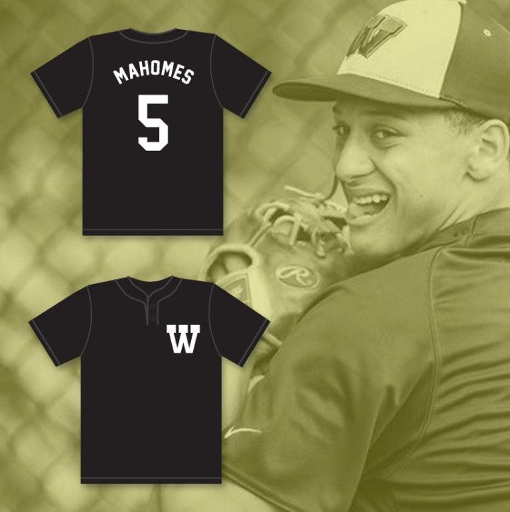 Custom Any Name Number PATRICK MAHOMES 5 WHITEHOUSE HIGH SCHOOL WILDCATS BLACK BASEBALL JERSEY 2 Top Stitched S-6XL
