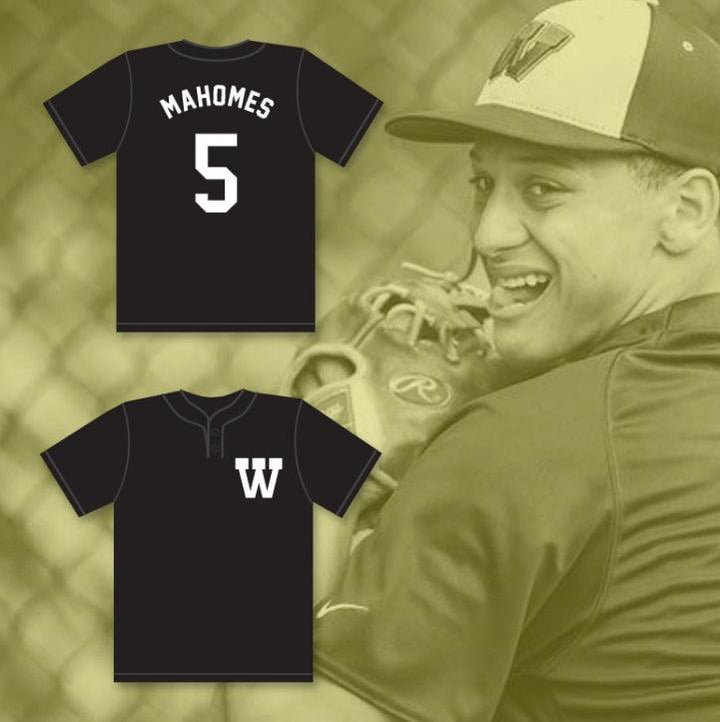 Custom Any Name Number PATRICK MAHOMES 5 WHITEHOUSE HIGH SCHOOL WILDCATS BLACK BASEBALL JERSEY 2 Top Stitched S-6XL