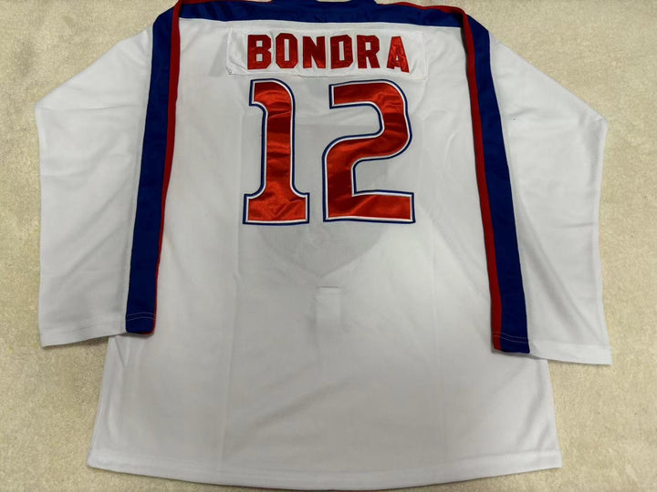 Custom Any Name Number PETER BONDRA 12 SLOVAKIA NATIONAL TEAM WHITE HOCKEY JERSEY Stitched Top Stitched S-6XL