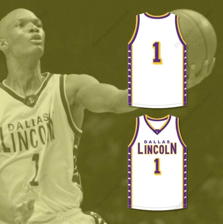 CUSTOM ANY Name Number CHRIS BOSH 1 LINCOLN HIGH SCHOOL  TIGERS WHITE BASKETBALL JERSEY 1 Top Stitched S-6XL