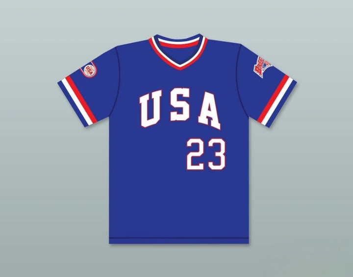 Custom Any Name Number WILL CLARK 23 1984 USA TEAM BLUE BASEBALL JERSEY Top Stitched S-6XL
