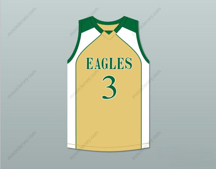 CUSTOM ANY Name Number CJ MCCOLLUM 3 GLENOAK HIGH SCHOOL GOLDEN  GOLD BASKETBALL JERSEY 2 Top Stitched S-6XL