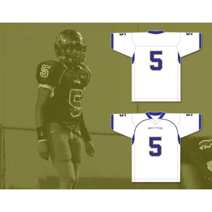 CUSTOM ANY Name Number REDMOND 5 MANASSAS TIGERS HIGH SCHOOL Football Jersey Top Stitched S-6XL
